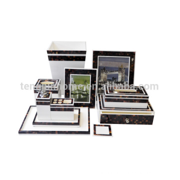 Hotel Bathroom Accessory Brown Pen Shell Bathroom Vanity Set